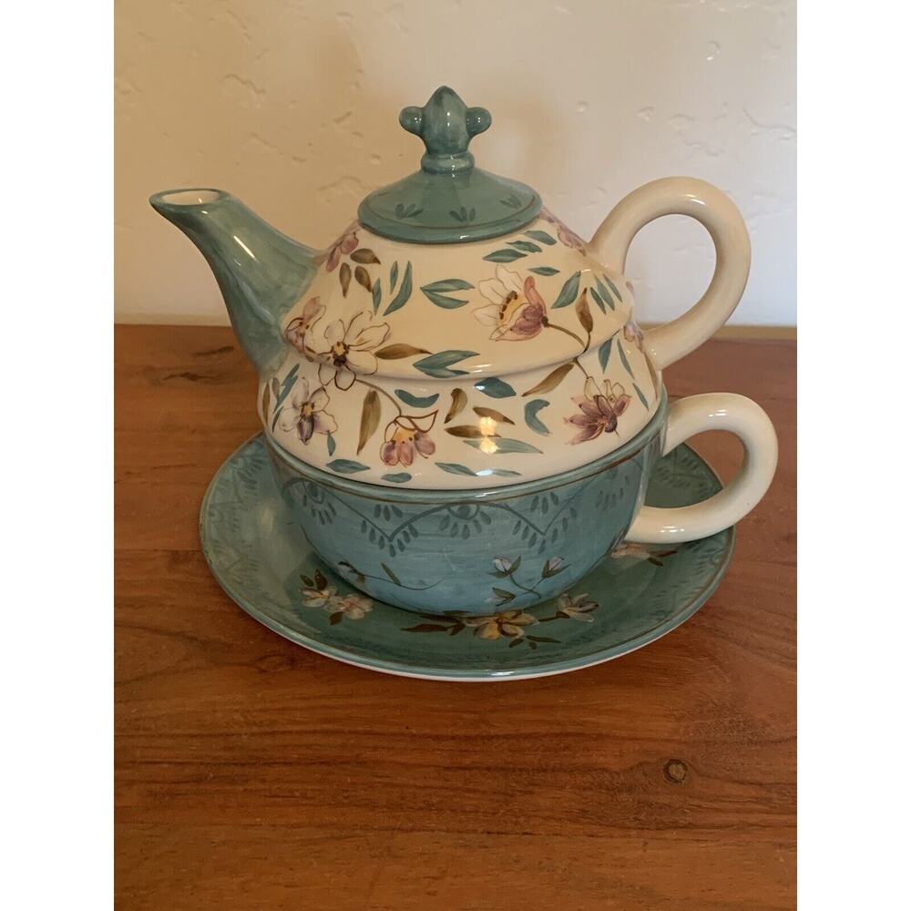 Tracy Porter Tea Pot Exclusive for Saks Fifth Avenue Tea For One Annie Pattern